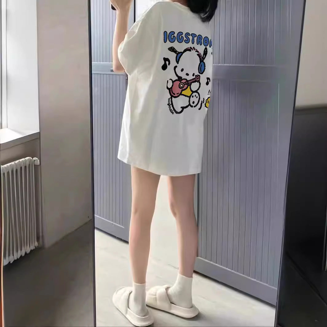 Dame T-Shirt med kreativt dyredesign og afslappet pasform Stilla