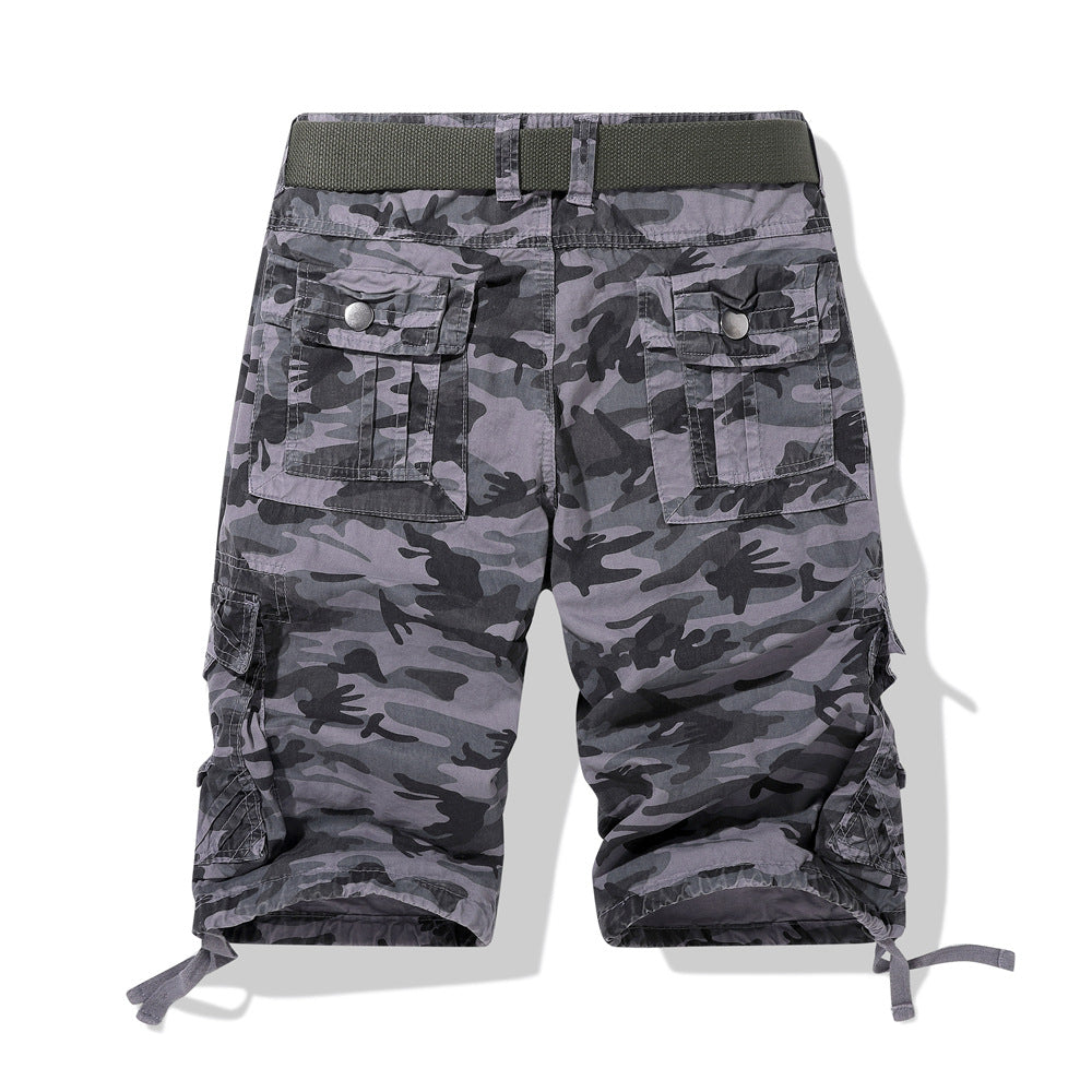 Herre Cargoshorts i camouflage-design med justerbar Talje Stilla