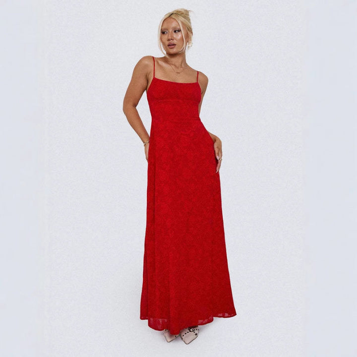 Dame Elegant Maxi Kjole Stilla
