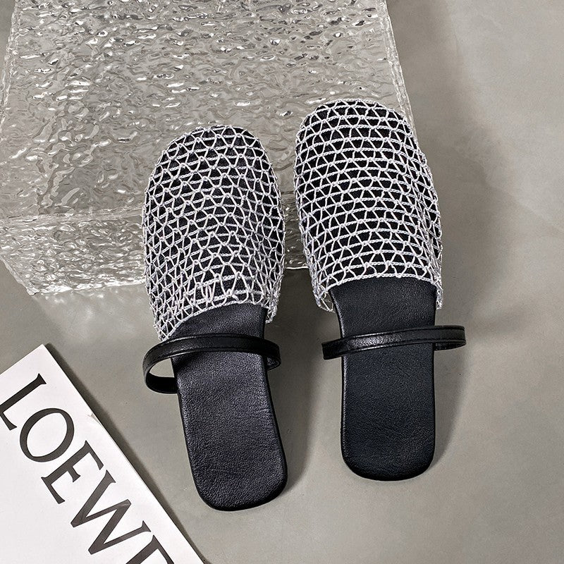 Dame Trendy Slippers med moderne netdesign og blødt fodbetræk Stilla