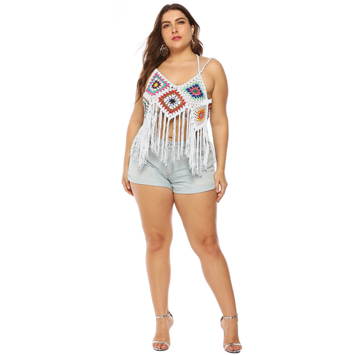 Frue Hækle-fringe-top Stilla 1750742947