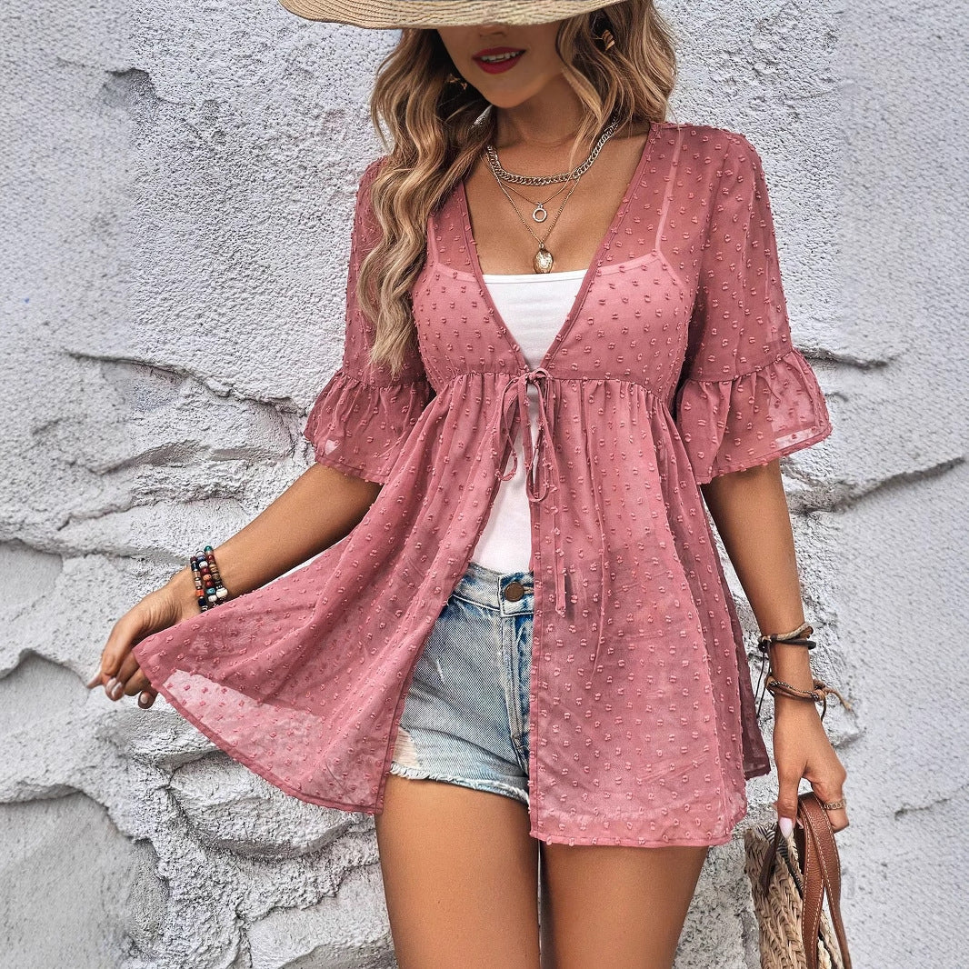 Dame Boho-Chic Let Kimono Jakke Stilla