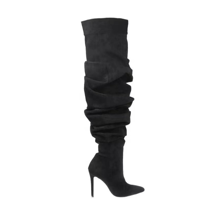 Femme Slouchy Over-knæ Stiletto Støvler Stilla