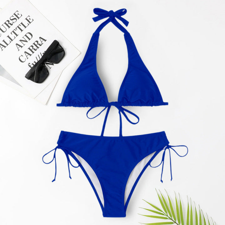 Dame Triangel-Bikini med Bindebånd Stilla