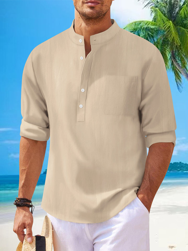 Herrer afslappet linned bluse Stilla