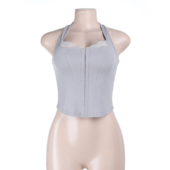 Dame figursyet Bustier-top med spidsaccentuer Skovae