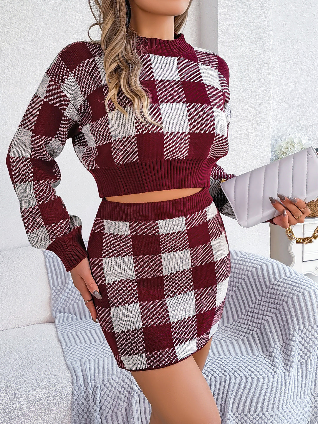 Dame Figurtilpasset Strikoutfit Stilla