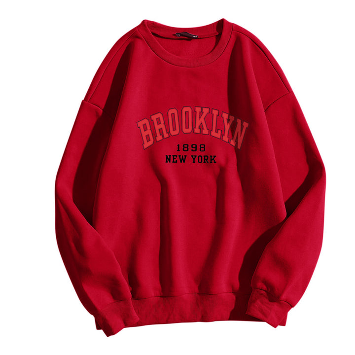 Kvinders casual oversized sweater med Brooklyn print Skovae