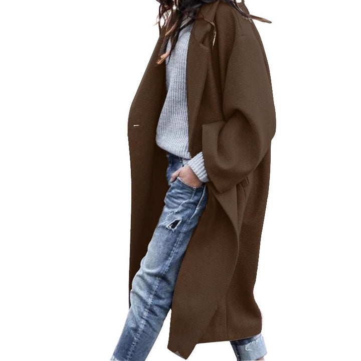 Dame Oversized Uldfrakke i minimalistisk snit Stilla