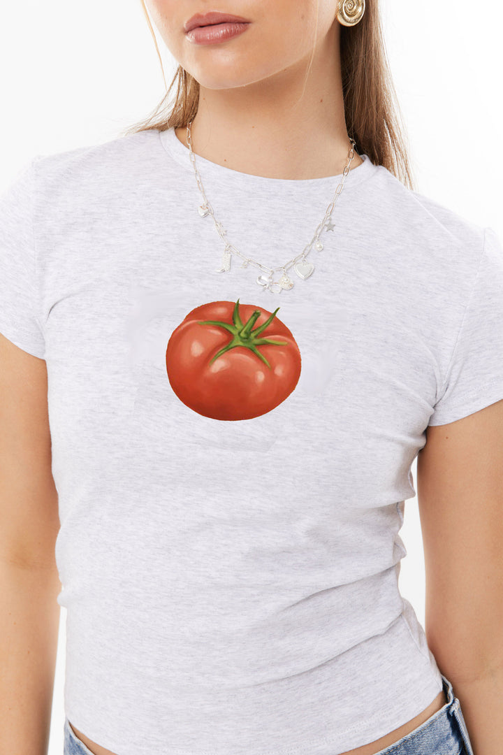 Damer afslappet crop-top med frisk citrondesign Skovae