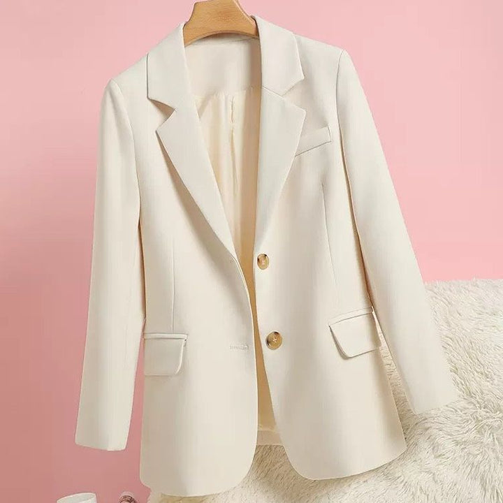 Damer elegant blazer med tidløst snit og gyldne knapdetaljer Stilla