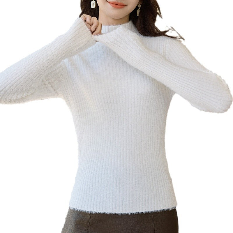 Dame hyggelig sweater med høj krave Stilla