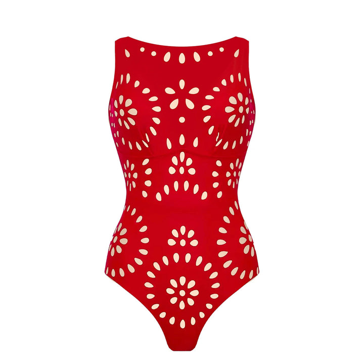 Dame Én-delt Badedragt med modeudskæring og stilfulde Cut-Outs Stilla