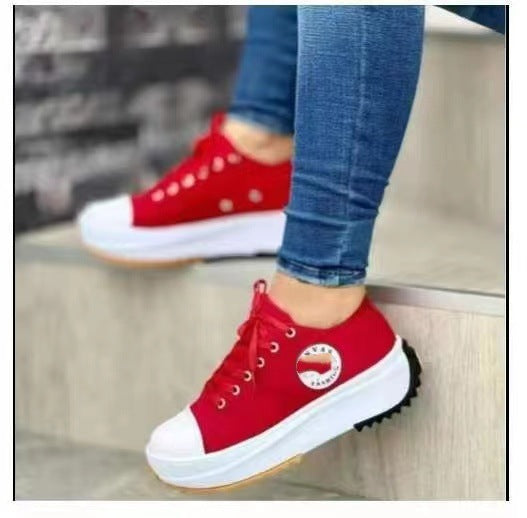 Dame Sporty Canvas Sneakers i urbant design med gummisål Stilla