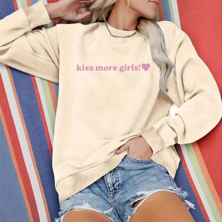 Kvinders sweatshirts med inspirerende tekst og afslappet pasform Stilla