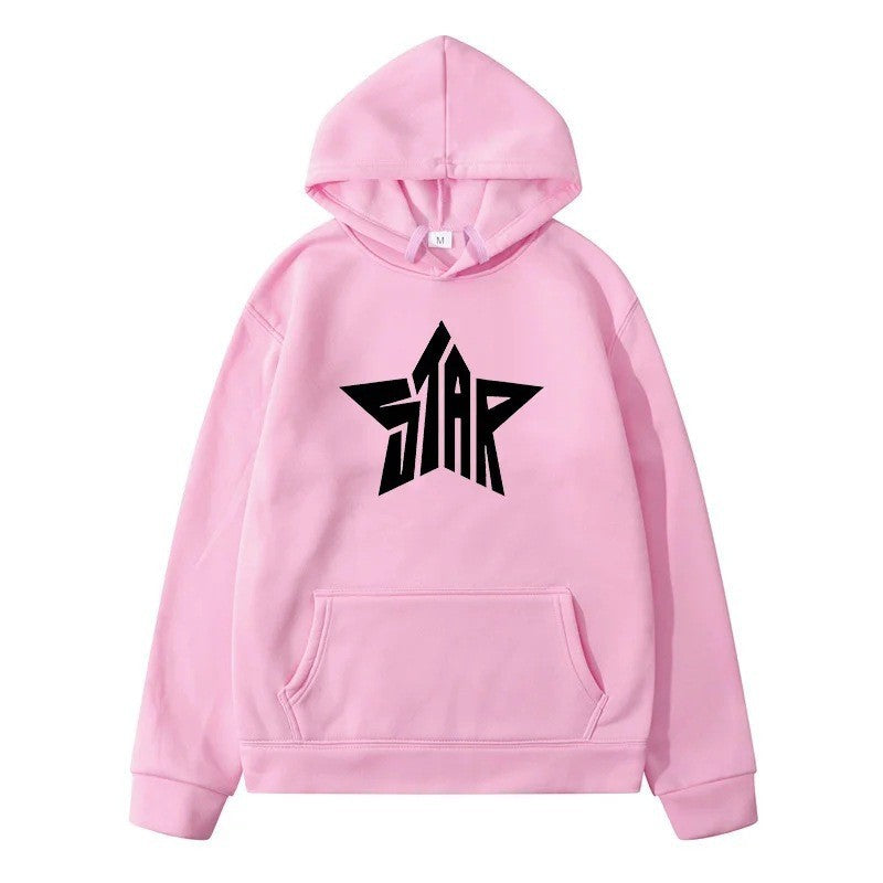 Dame hoodie med stilfuld stjernemotiv Skovae