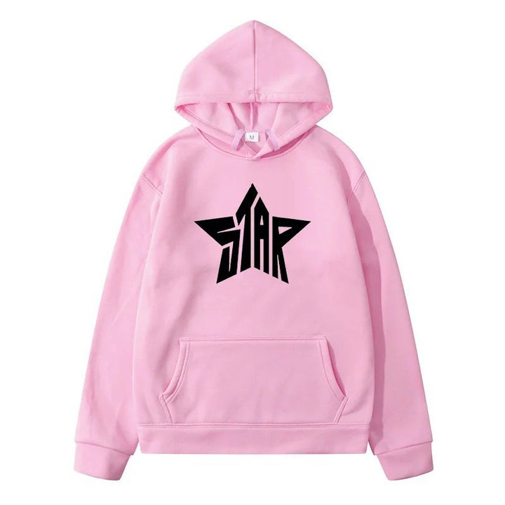 Dame hoodie med stilfuld stjernemotiv Skovae