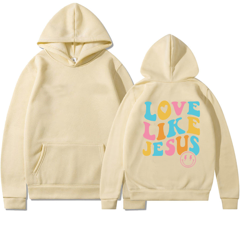 Kvindernes Oversized Hoodie med Farverig Print Skovae