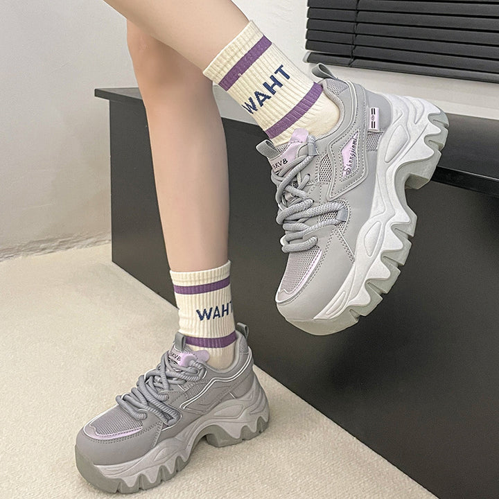 Dame Chunky Sneakers med åndbart mesh-overflade og dämpende sålprofil Stilla