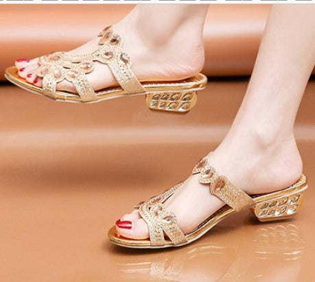 Dame Comfort Sandaler med elegante sten og moderigtige hæle Stilla