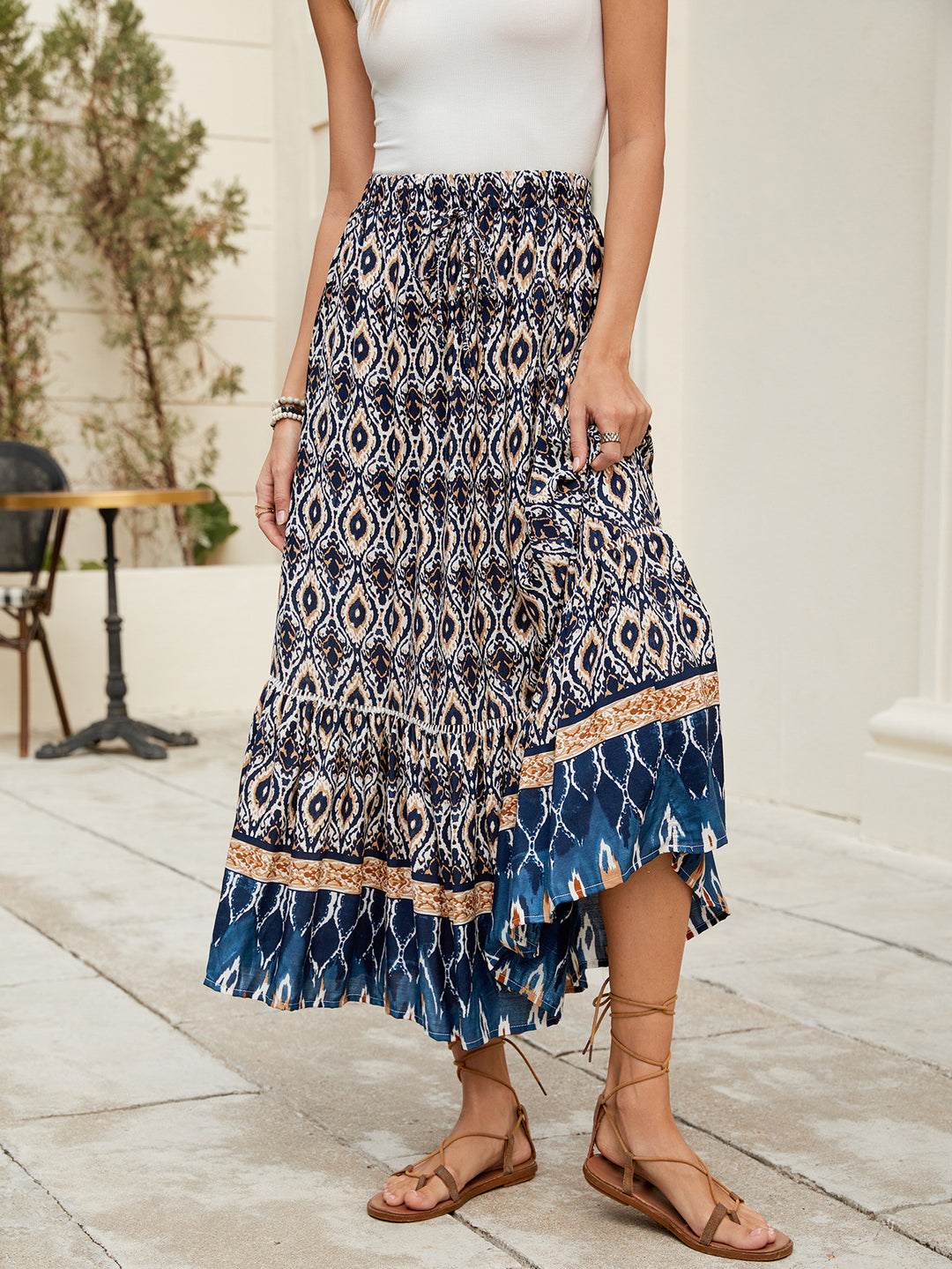 Dame Bohemian Maxi Nederdel Stilla