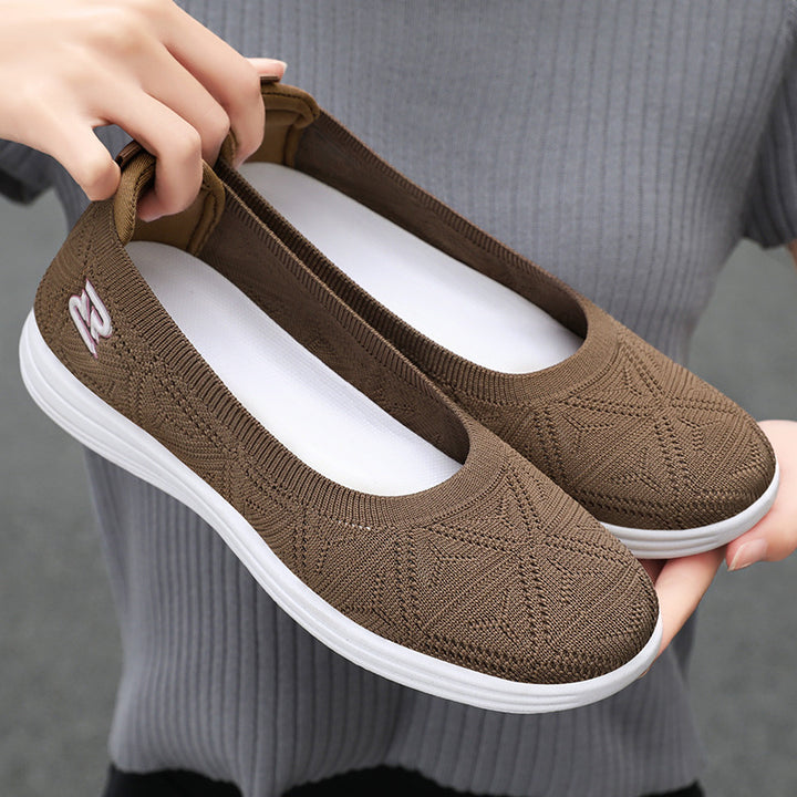 Dame Behagelige Strik Sneakers med fleksibelt sålemateriale og åndbar overfladestruktur Stilla