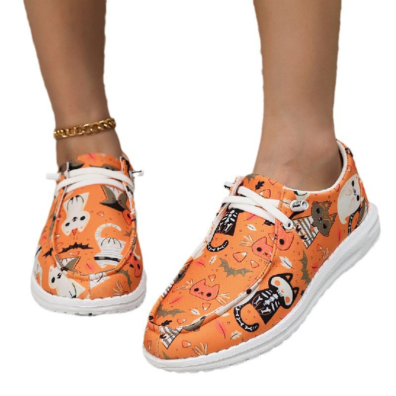 Dame Åndbare Fritidssneakers med sjovt Halloween-motiv Stilla