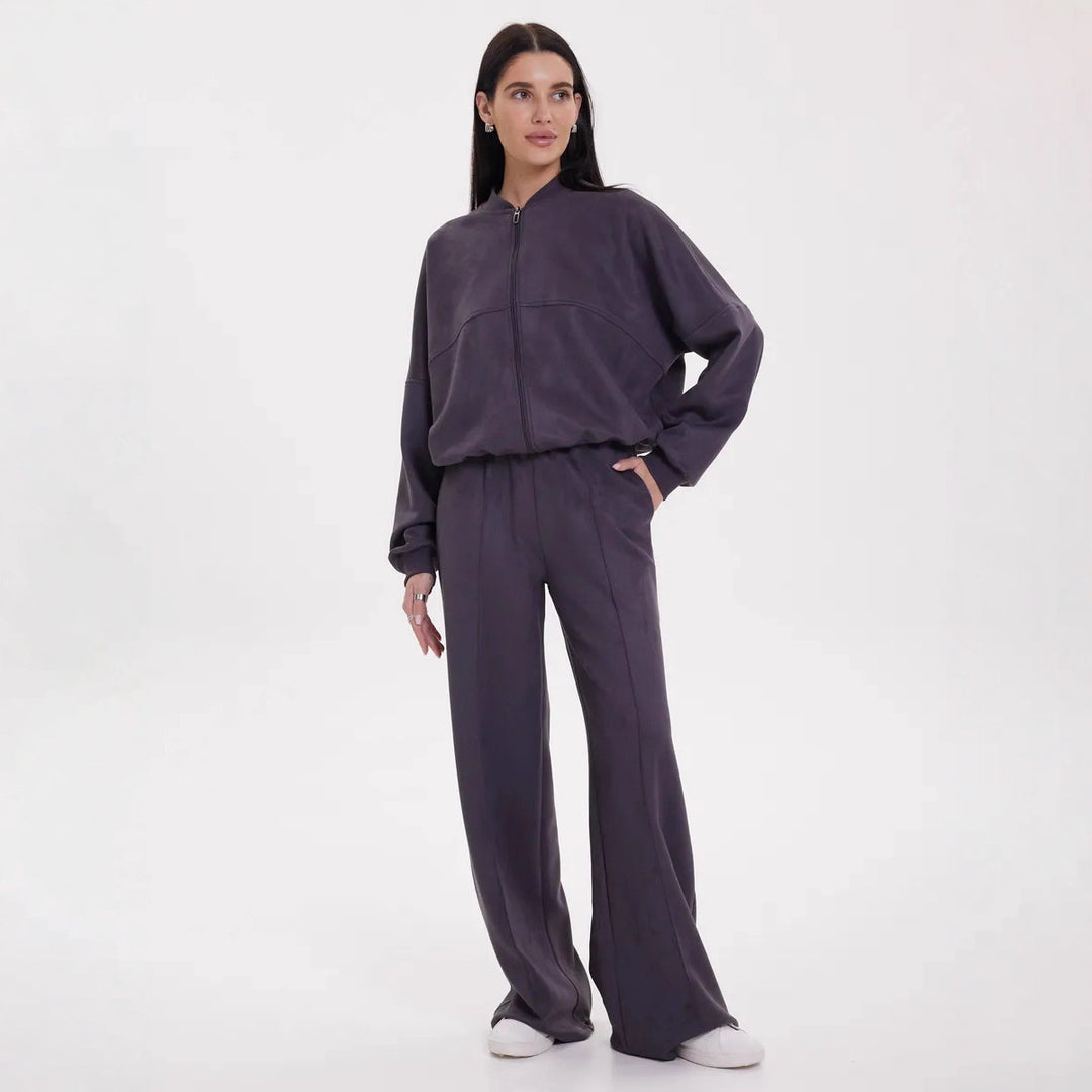 Dame sporty og elegante træningsjakke med løsskårne bukser Stilla