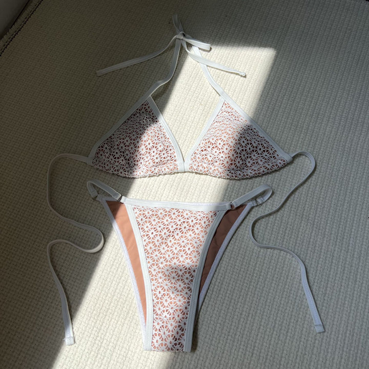 Dame Bikini-sæt med elegant spidsere og justerbare stropper Stilla