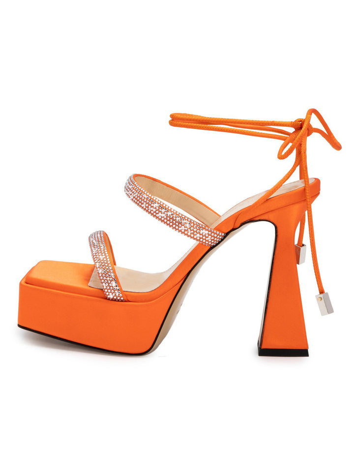 Femme Platform Højhælede Sandaler med Strass-Accenter Stilla