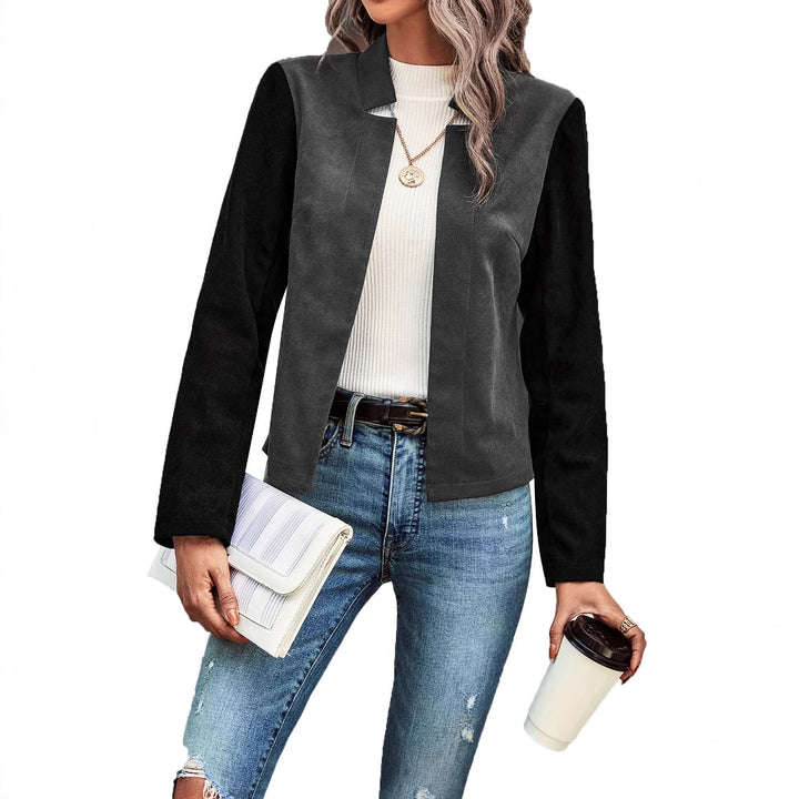 Damer elegant blazer jakke i fashionabelt design med stand-up krave Stilla