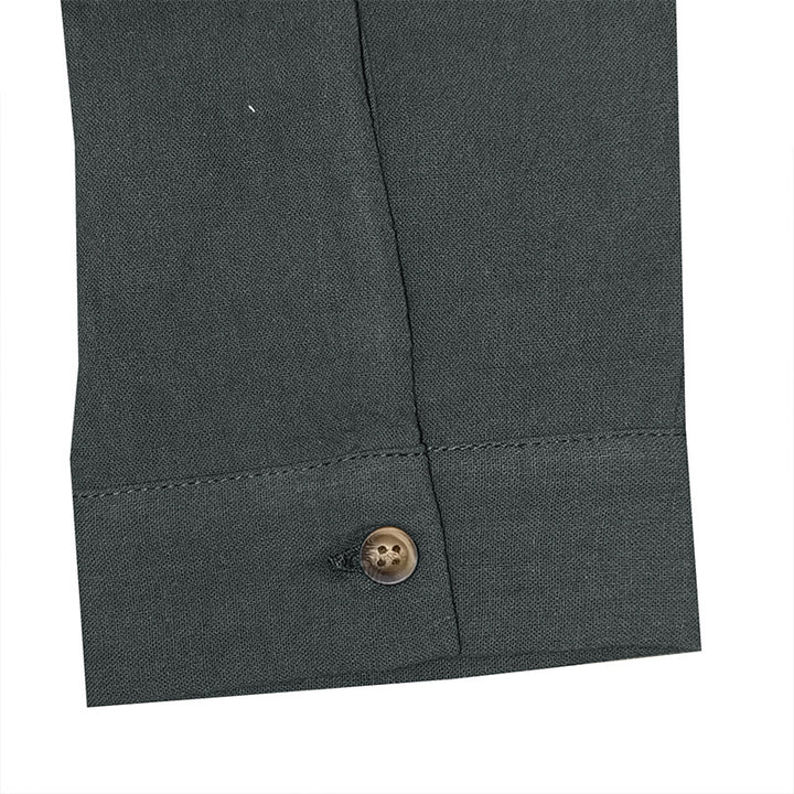 Herrer Langærmet Henley-shirt med holdbar bomuldsblanding og moderne knapliste Stilla