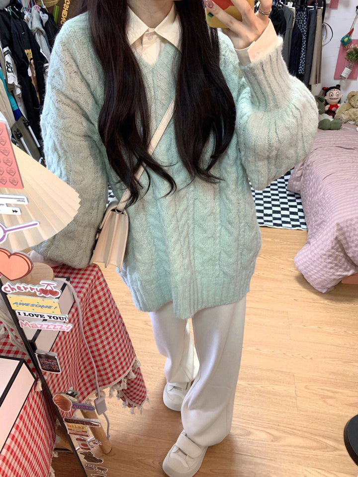Femme Kabelstrik Grovstrikket pullover Stilla
