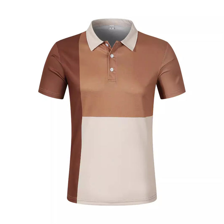 Herrer polo shirt med farveblokdesign og moderne krave Stilla