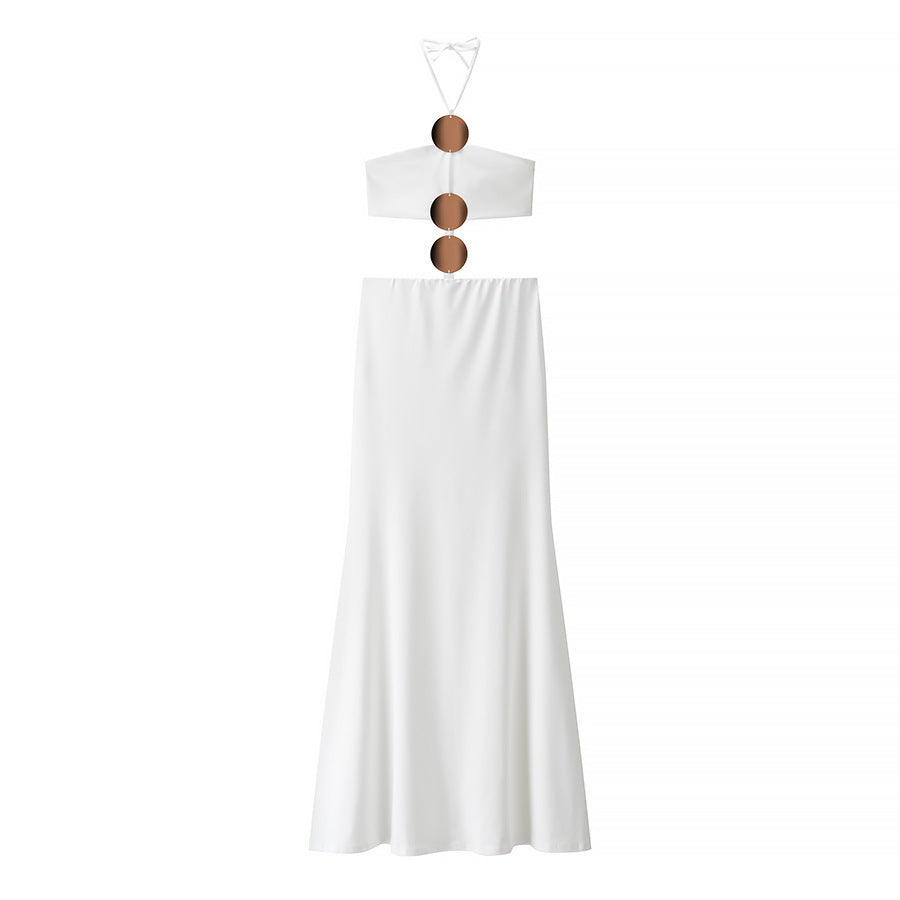 Dame Maxikjole med forførende cut-out-design og elegant rygudskæring Stilla