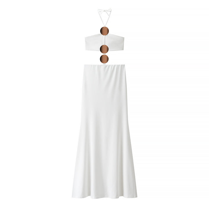 Dame Maxikjole med forførende cut-out-design og elegant rygudskæring Stilla