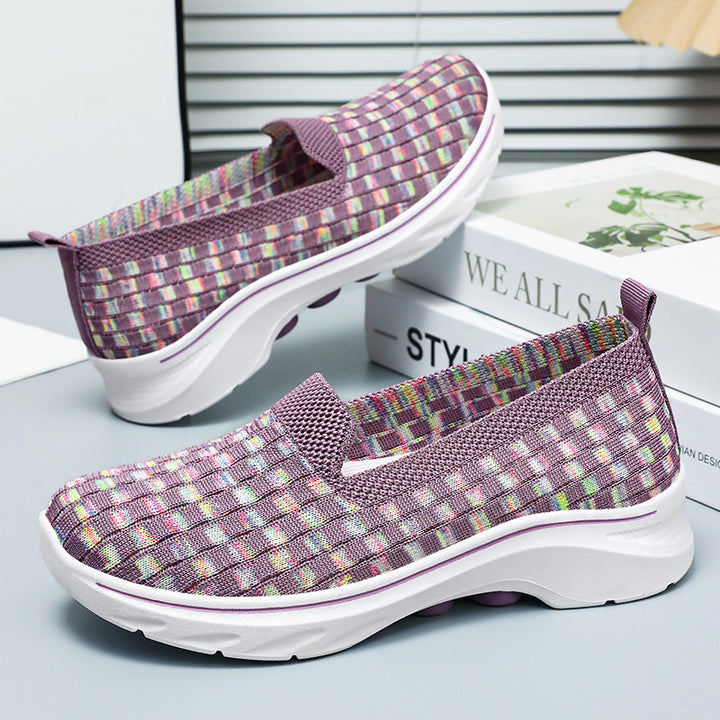 Dame Bekvemme Slip-On Sko med elastisk Overdel og fleksibel Sål Stilla