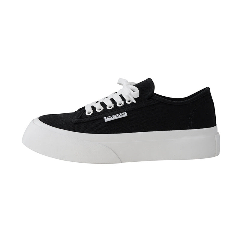 Dame sneakers i minimalistisk klassisk canvas-design med tyk sål Stilla