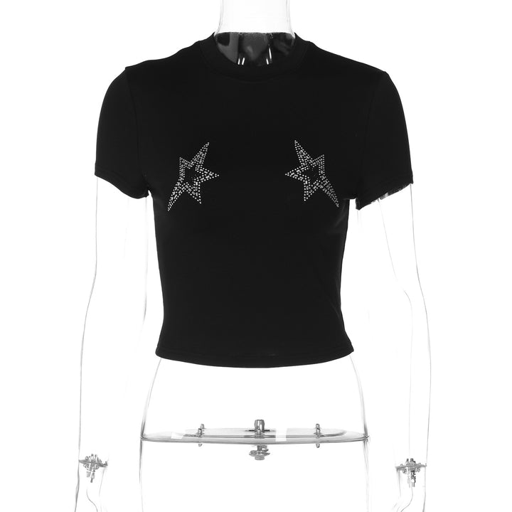 Dame Crop-Top med glamorøse stjernesyninger Skovae