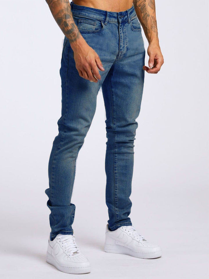 Herrer Slim-Fit Denim Jeans med hoftefremhævende snit og høj elasticitet Stilla
