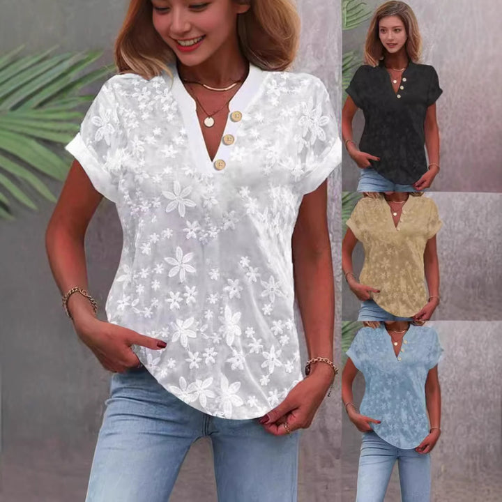 Damebluse med blomsterprint fra Stilla