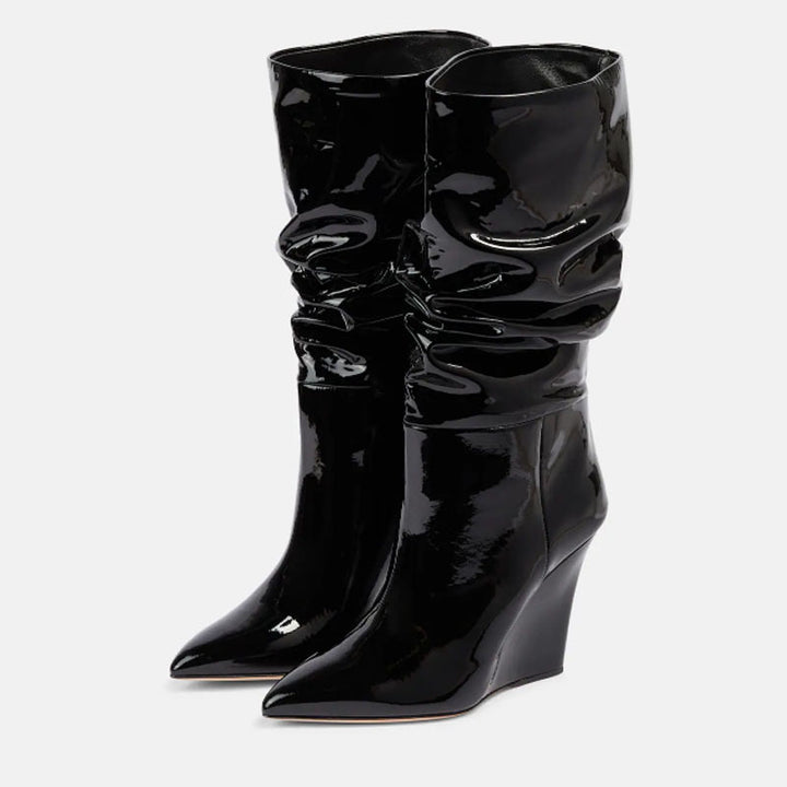 Femme Slouchy High-Wedge Ankelstøvler  Stilla