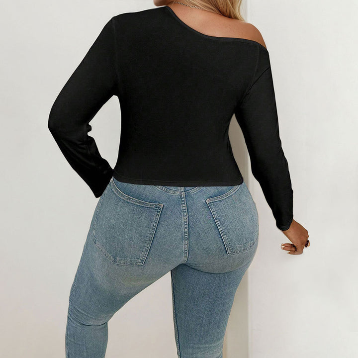 Dame Body med asymmetrisk cut-out og lange ærmer Skovae