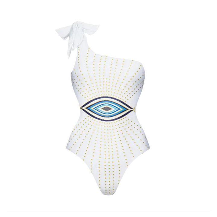 Femme En-skulder Kunstnerisk Monokini Badedragt Stilla