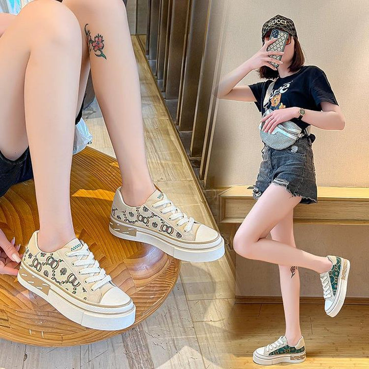 Damer mode Platform Sneakers med innovativt mønster og komfortabel sål Stilla