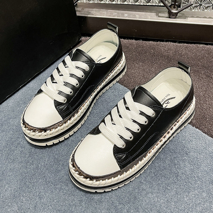 Dame mode Sneakers med kvalitetslæder og trendy kædesål Stilla