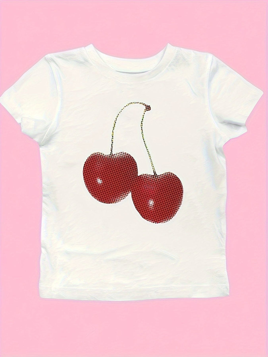 Dame Crop-T-shirt med inspirerende statementtryk Skovae