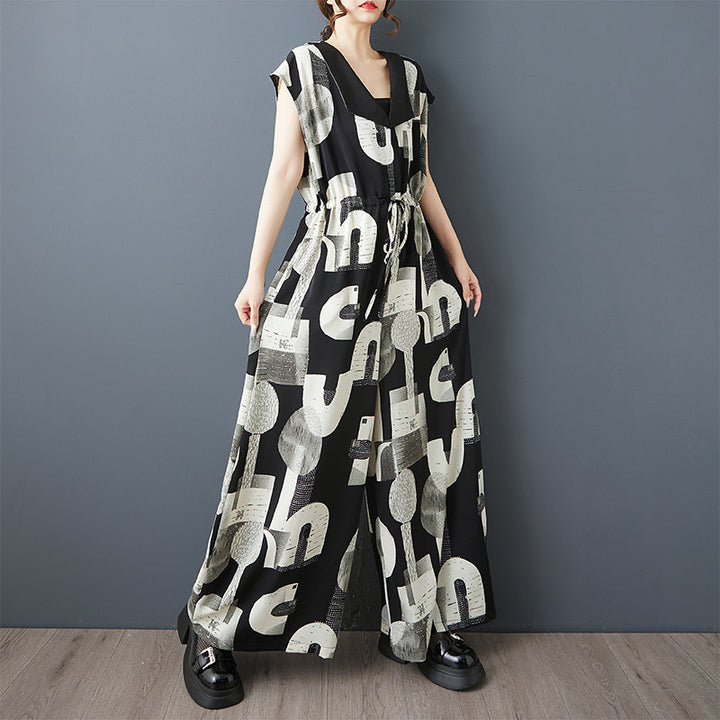 Dame Relaxed Fit Grafik Maxi Kjole Stilla