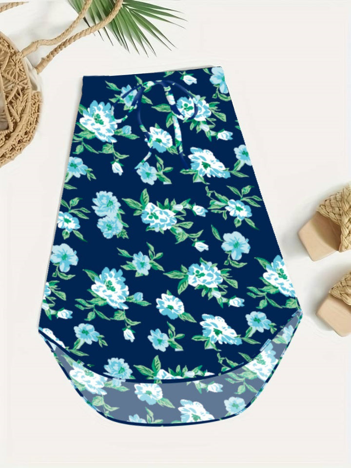 Dame Floral Trykt Nederdel i elegant Snit Stilla