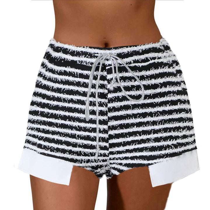 Dame Fritid Striber høj taljeret Shorts Stilla